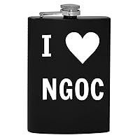 I Heart Love Ngoc - 8oz Hip Drinking Alcohol Flask