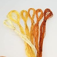 SELCRAFT 6 Pieces Customizable Thread-Silk Embroidery Thread / Embroidery Spiraea / Silk line / Hand-Embroidered Threads - num.4330