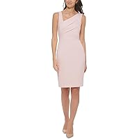 Calvin Klein Womens Petites Business Short Sheath Dress Pink 6P