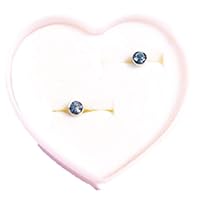March Birthstone Color Crystal Stud Earrings