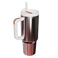 40oz Stainless Steel Vacuum Insulated Tumbler with Lid and Straw for Water, Iced Tea or Coffee, Smoothie and More (Champagne)
