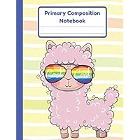 Primary Composition Notebook: Llama Handwriting Practice Paper With Dotted Mid Line And Drawing Space For Grades K-2 | Llama Draw And Write Journal For Kids | 120 Pages | 8.5 x 11 In