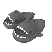allgala Shark Slides for Women and Men Novelty Soft Slippers Open Toe Shark Sandals Cushioned Cloud Pillow Slides Beach Pool Shower Cruise Slippers with Comfy Cushioned Thick Sole