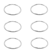 6 pcs of .925 Sterling Silver 22G Seamless Nose Hoop 10mm - 3/8