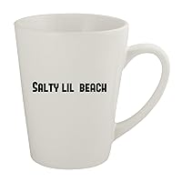 Salty Lil' Beach - Ceramic 12oz Latte Coffee Mug, White