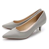 Women's Classic Fashion Pointed Toe Kitten Heel Dress Pumps Shoes Comfort Low Heel Work Shoes