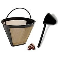 JADA Lifestyles Replacement Permanent Coffee Filter GTF Gold Tone Filter for SCC-1000 with Large Coffee Scoop