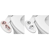 LUXE Bidet NEO 320 - Hot and Cold Water, Self-Cleaning, Dual Nozzle & NEO 120 - Self-Cleaning Nozzle, Fresh Water Non-Electric Bidet Attachment for Toilet Seat, Adjustable Water Pressure