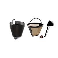 Cuisinart Filter Basket and Gold Tone Permanent filter Bundle W/Scoop (Compatible with SS-15 & SS-12)