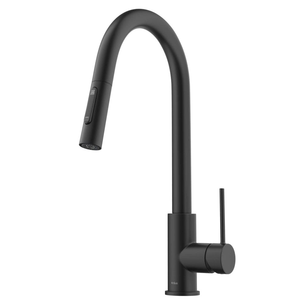 Kraus KPF-3104MB Oletto Contemporary Pull-Down Single Handle Kitchen Faucet, 16.25 inch, Matte Black