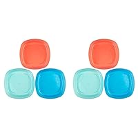 Dr. Brown's Stackable Plate Set for Toddlers and Babies, BPA Free - 6-Pack, 4m+