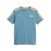 Puma Mens X Pl Mt7 Logo Crew Neck Short Sleeve Athletic Tops Casual - Blue