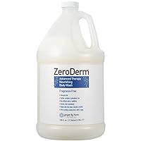 Botanicals ZeroDerm Advanced Therapy Nourishing Body Wash, 100% Vegan & Cruelty-Free, Fragrance Free, 1 Gallon (128 Fl. Oz.) Refill