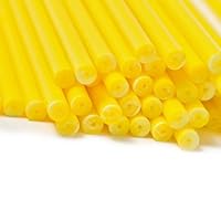 x13,000 89mm x 4mm Yellow Plastic Lollipop Sticks Bulk Wholesale by Loypack
