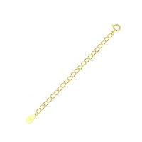 1pc Adabele Authentic Gold Plated Sterling Silver Jewelry Making Cable Chain Extender Strong Removable Adjustable 2 inch Extension for Necklace Anklet Bracelet SS309-2