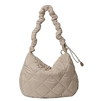 Quilted Tote Bag Puffer Hobo Bag Bubble Tote Purse Cute Aesthetic Puffy Shoulder Bag Cloud Hobo Handbag for Women