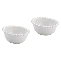 BESTOYARD 2pcs Pearl Plate Ceramic Ramen Bowl Miso Soup Bowls Snack Plate Kitchen Bowl Glass Mixing Bowls Ceramic Serving Bowls Flatware Ceramic Dessert Plate Ceramics Household Set White
