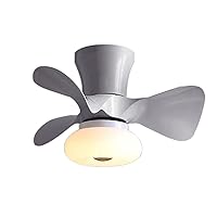 Kids Ceiling Fans with Lights Fan Ceiling Light with Remote Control Reversible Silent 6 Speeds Fan Ceiling Light Bedrooms Dimmable Led Ceiling Fans with Lights and Timer/Gray