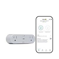Safety 1st Connected Dual Smart Outlet — Wi-Fi Plug, No Hub Required, Independently Controllable Outlets, Timer & Schedule, ETL Certified, Wi-Fi Controlled, iOS and Android Compatible