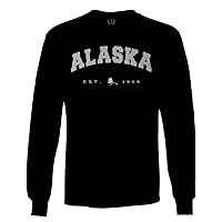 Vintage Retro Alaska State Gift Long Sleeve Men's