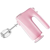 Hand Mixer Electric 5 Speed, 150W Power Mixer Electric Handheld Kitchen Mixer, Stainless Steel Attachments (Color : Pink)