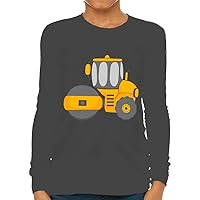 Tractor Design Kids' Long Sleeve T-Shirt - Car Print T-Shirt - Graphic Long Sleeve Tee