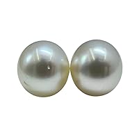 13.25 MM Size (Approx.) AA Luster Loose Pearl Cream Color Round Shape Pearl Beads Natural Real South Sea Pearl Personalize Gift