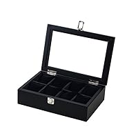 Wooden Watch Display Box Shell Black Mechanical Watch Storage Box Watch Packaging Gift Box