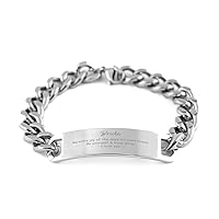 Gifts For Bridegroom - May Every Joy of The Days Be Yours Forever - Cuban Chain Stainless Steel Bracelet Motivational Christmas Birthday Gifts For Family Him Her, Engraved Bracelet