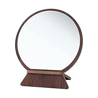 High Definition Single Sided Desktop Makeup Mirrors Circular Portable Makeup Mirrors Student Desktop Mirrors (Color : D, Size : 21.8 * 25cm)