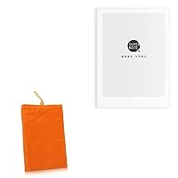 BoxWave Case Compatible with Ratta SuperNote A6 Agile - Velvet Pouch, Soft Velour Fabric Bag Sleeve with Drawstring - Bold Orange