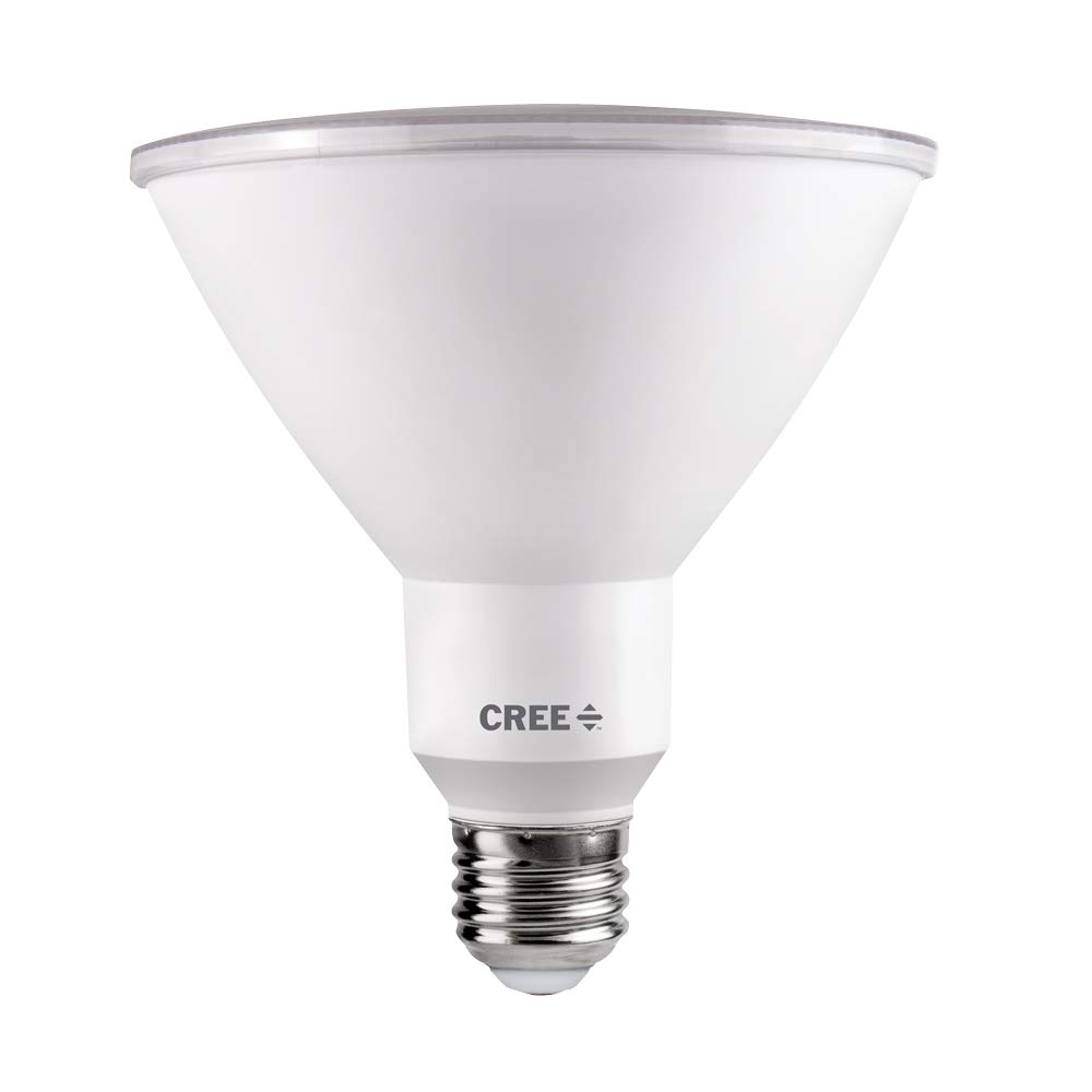 Cree Lighting PAR38 Weatherproof Outdoor Flood 150W Equivalent LED Bulb, 40 Degree Flood, 1500 lumens, Dimmable, Daylight 5000K, 25,000 hour rated life, 90+ CRI | 1-Pack, White