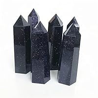 Natural Blue Sandstone Gemstone Crystal Pencil Point Tower Healing Gemstone Mineral Specimen Crystal Obelisk Healing Wand Stick for Crystal Healing