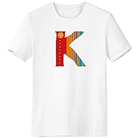 K Alphabet Orange Fruit Cute Pattern T-Shirt Workwear Pocket Short Sleeve Sport Clothing