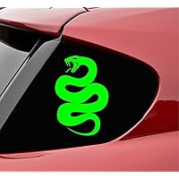 Snake Hissing Vinyl Decal Sticker (Lime Green)