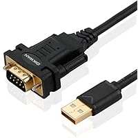 USB to RS232, USB Serial Adapter with FTDI Chipset,USB 2.0 to Male DB9 Serial Cable for Windows 11,10, 8, 7, Vista, XP, 2000, Linux and Mac OS(6ft)…