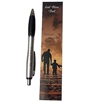 God Bless Dad Pen and Bookmark Gift Set. Father's Day. Religious Bookmark and Pen Set for Father's, Ready to Give Gift Set, Christian Father's Christmas Gift.