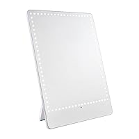 Riki Pretty Vanity Mirror with HD LED Lights, Remote Lighting and Smartphone Control, Advanced High-CRI Glass, and Magnetic 5X Magnifying Mirror (White)