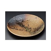 Maru Japanese Plate, Shigaraki Oribe 8.0 Plate, 9.4 x 1.5 inches (24 x 3.8 cm), Japanese Tableware, Restaurant, Inn, Restaurant, Commercial Use