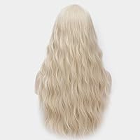 Long Blonde Wigs for Women, Wavy Blonde Sarah Wig Middle Part + Wig Cap for Halloween Witch Costume Cosplay