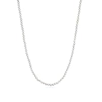 Gem Stone King 925 Sterling Silver Round 3.5MM White Shell Pearl Strand Necklace with Spring Ring Clasp For Women (18 Inch = 16 + 2 Inch)
