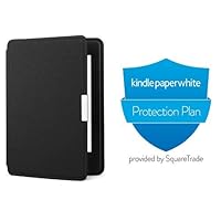 Amazon Kindle Paperwhite Leather Case, Onyx Black and 2-Year Protection Plan plus Accident Protection