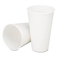 Skilcraft Paper Cups, Cold Liquids, 12oz, 2500/BX, White (6414592)