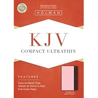 KJV Compact Ultrathin Bible, Pink/Brown LeatherTouch KJV Compact Ultrathin Bible, Pink/Brown LeatherTouch Imitation Leather