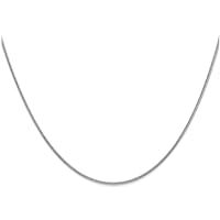 14k White Gold 1.2mm Round Snake Chain Necklace