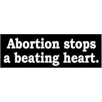 Sticker for Laptop Fridge Car Helmet Toolbox Luggage Cases, Pro-Life Bumper Sticker Abortion Stops A Beating Heart Anti-Abortion Republican 6 Inch in Height