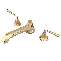 Kingston Brass KS4302ZL Silver Sage Roman Tub Faucet, 8 to 16 Inch Center, Polished Brass