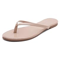 Shoe Land Womens Falema Flip Flops Casual Thong flat sandals Slip on Slides Lightweight Comfortable Walking Shopping Sandal