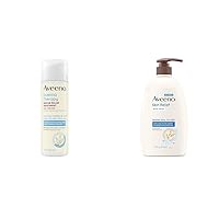 Aveeno Eczema Therapy Rescue Relief Treatment Gel Cream, 5.0 fl. Oz & Gentle, Soap-Free Body Wash with Oat to Soothe Dry, Itchy Skin - 33 fl. Oz