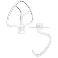 Flat Beater & Dough Hook for Kitchenaid 4.5/5.0 Quart Bowel Tilt-Head Stand Mixers